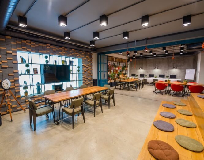 Modern interior design of an office